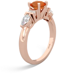 Thumbnail for Fire Opal Engagement 14K Rose Gold ring R2002 - hand 1 view