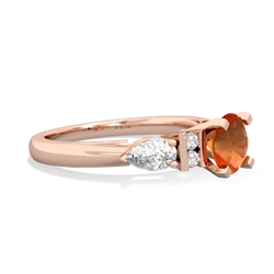Thumbnail for Fire Opal Engagement 14K Rose Gold ring R2002 - side view