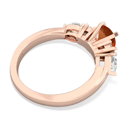 Thumbnail for Fire Opal Engagement 14K Rose Gold ring R2002 - top view