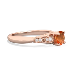 Fire Opal Antique Elegance 14K Rose Gold ring R3100