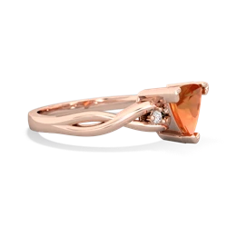 Fire Opal Trillion Twist 14K Rose Gold ring R2104