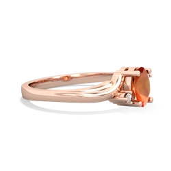 Fire Opal Elegant Swirl 14K Rose Gold ring R2173