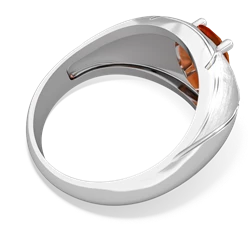 Fire Opal Men's Crossroads 14K White Gold ring R0361