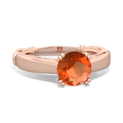 Fire Opal Renaissance 14K Rose Gold ring R27806RD