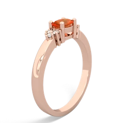 Fire Opal Simply Elegant East-West 14K Rose Gold ring R2480