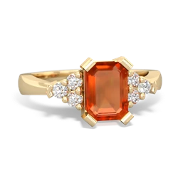 Fire Opal Timeless Classic 14K Yellow Gold ring R2591
