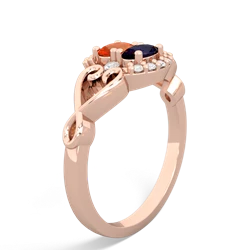 Fire Opal Love Nest 14K Rose Gold ring R5860