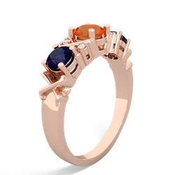 Fire Opal Hugs And Kisses 14K Rose Gold ring R5016