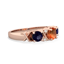 Fire Opal Hugs And Kisses 14K Rose Gold ring R5016