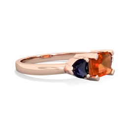 Fire Opal Three Stone 14K Rose Gold ring R5235