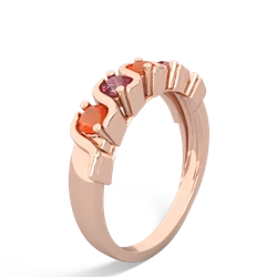 Fire Opal Anniversary Band 14K Rose Gold ring R2089