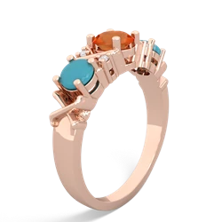 Fire Opal Hugs And Kisses 14K Rose Gold ring R5016