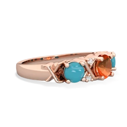 Fire Opal Hugs And Kisses 14K Rose Gold ring R5016