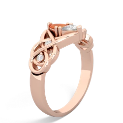 Fire Opal Keepsake Celtic Knot 14K Rose Gold ring R5300