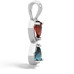 Garnet Infinity 14K White Gold pendant P5050