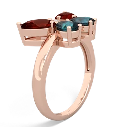 Garnet Butterfly 14K Rose Gold ring R2215