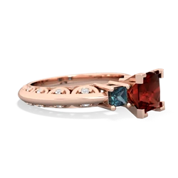 Garnet Eternal Embrace Engagement 14K Rose Gold ring C2001