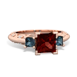 Garnet Eternal Embrace Engagement 14K Rose Gold ring C2001