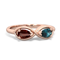 Garnet Infinity 14K Rose Gold ring R5050