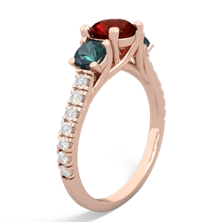 Garnet Pave Trellis 14K Rose Gold ring R5500