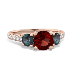 Garnet Pave Trellis 14K Rose Gold ring R5500