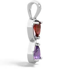 Garnet Infinity 14K White Gold pendant P5050