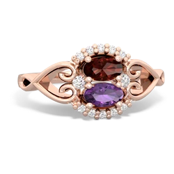 Garnet Love Nest 14K Rose Gold ring R5860