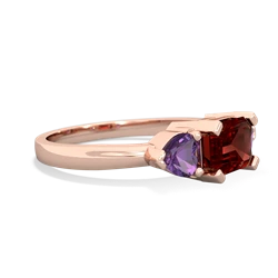 Garnet Three Stone 14K Rose Gold ring R5235