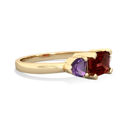 Garnet Three Stone 14K Yellow Gold ring R5235