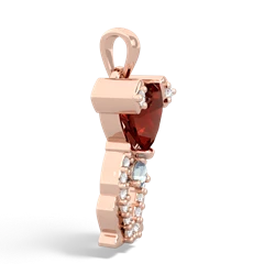 Garnet Puppy Love 14K Rose Gold pendant P5800