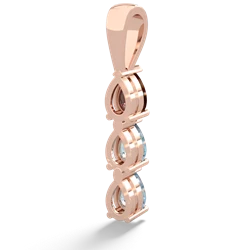 Garnet Dew Drops 14K Rose Gold pendant P2251