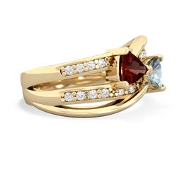 Garnet Bowtie 14K Yellow Gold ring R2360