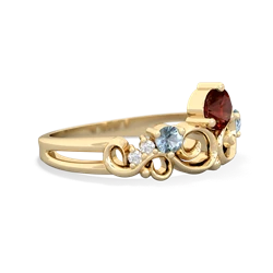 Garnet Crown Keepsake 14K Yellow Gold ring R5740