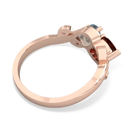 Garnet Floral Elegance 14K Rose Gold ring R5790