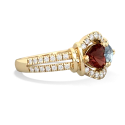 Garnet Art-Deco Keepsake 14K Yellow Gold ring R5630