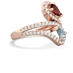 Garnet Diamond Dazzler 14K Rose Gold ring R3000