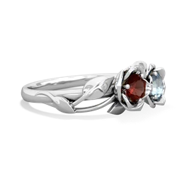 Garnet Rose Garden 14K White Gold ring R5510