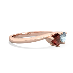 Garnet Sweethearts 14K Rose Gold ring R5260