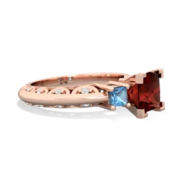 Garnet Eternal Embrace Engagement 14K Rose Gold ring C2001