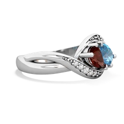 Garnet Summer Winds 14K White Gold ring R5342