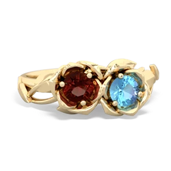 Garnet Rose Garden 14K Yellow Gold ring R5510