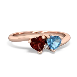 Garnet Sweethearts 14K Rose Gold ring R5260