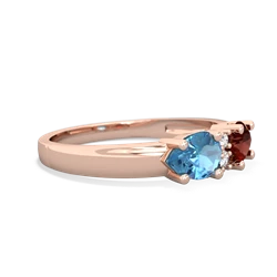 Garnet Pear Bowtie 14K Rose Gold ring R0865