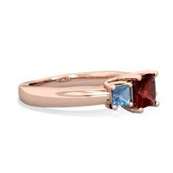 Garnet Three Stone Trellis 14K Rose Gold ring R4015