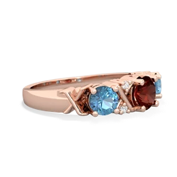 Garnet Hugs And Kisses 14K Rose Gold ring R5016