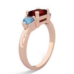 Garnet Three Stone 14K Rose Gold ring R5235