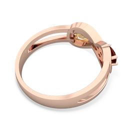 Garnet Diamond Infinity 14K Rose Gold ring R5390