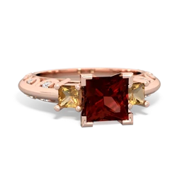 Garnet Eternal Embrace Engagement 14K Rose Gold ring C2001