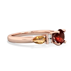 Garnet 6Mm Round Eternal Embrace Engagement 14K Rose Gold ring R2005