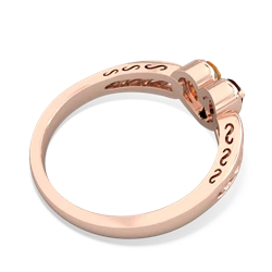 Garnet Filligree 'One Heart' 14K Rose Gold ring R5070